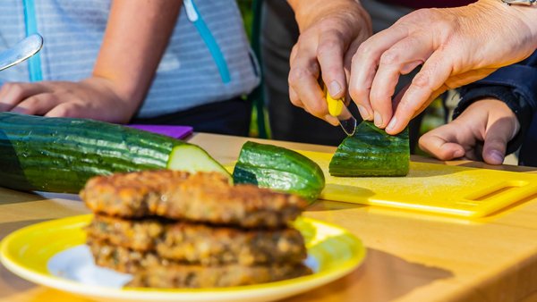 Kinder in der Gemüsewerkstatt Kinder in der Gemüsewerkstatt
